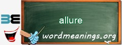 WordMeaning blackboard for allure